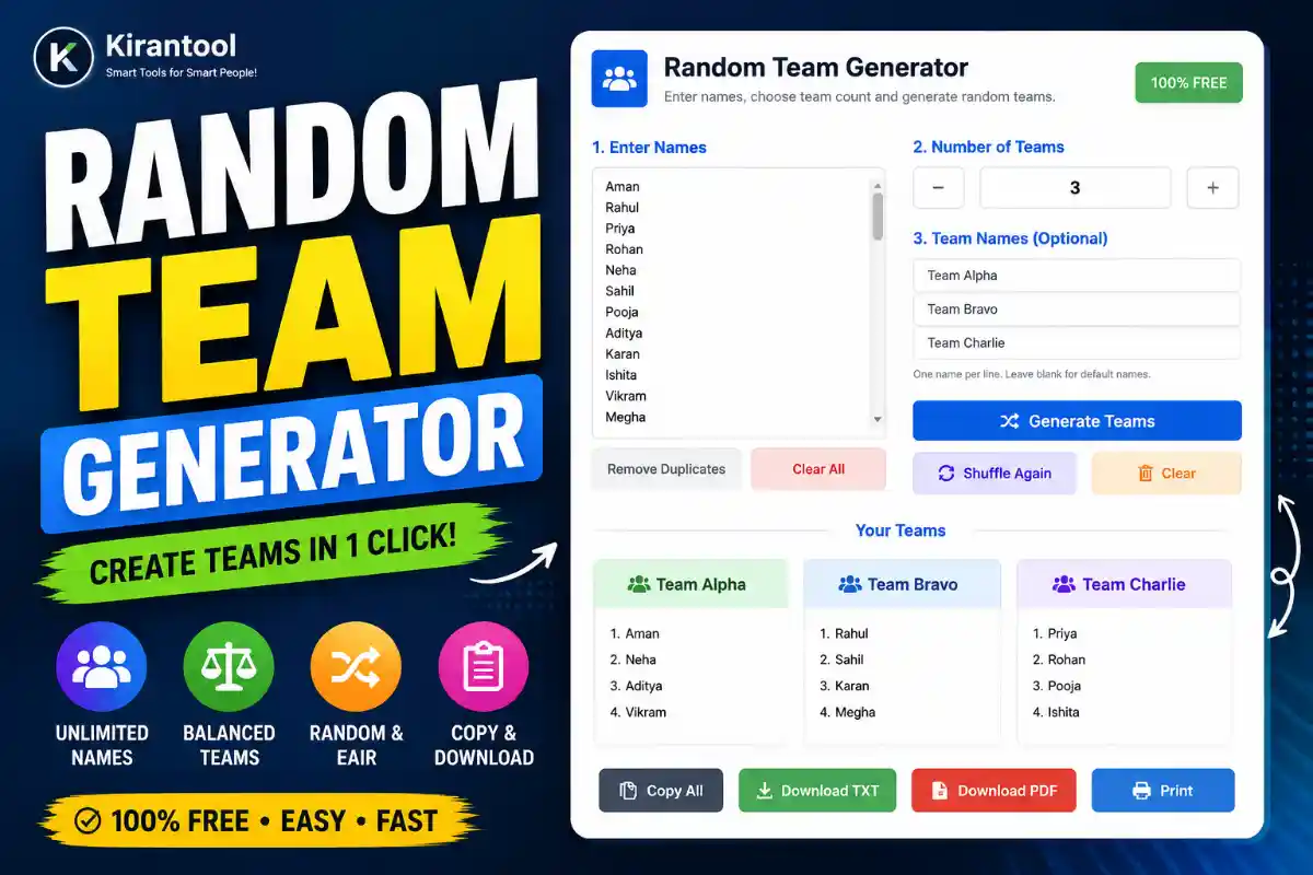 Random Team Generator